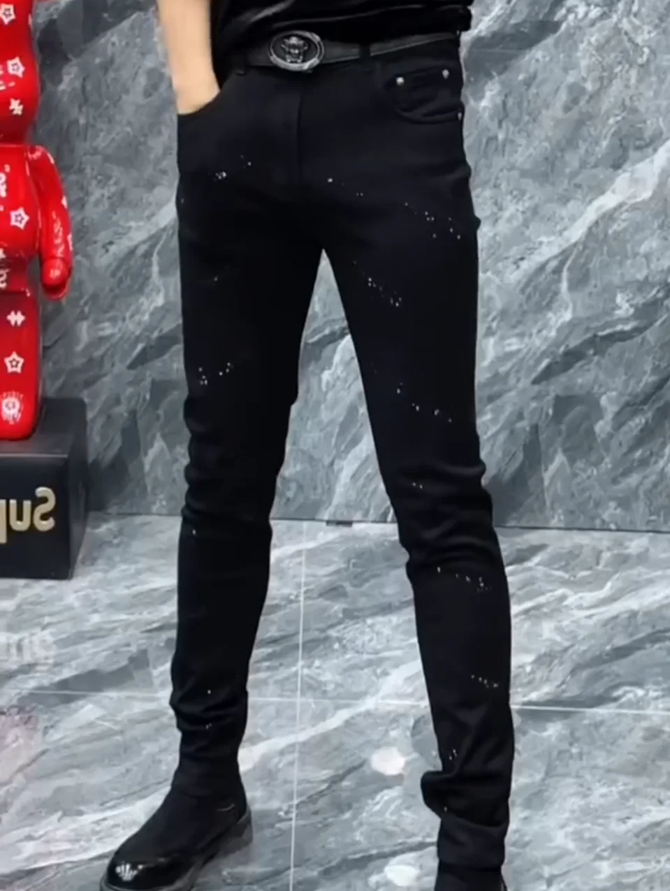 

Удобные универсальные мужские джинсы из денима, стильные, осенне-зимние, новинка, премиум-качество, простой дизайн, модные