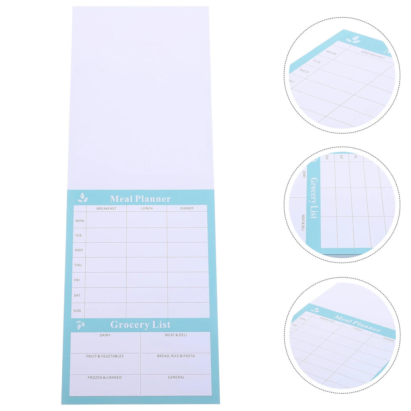 

Schedule Meal Plan Book Food Household Menu Notebook for List Calendar Blue Diet Grocery