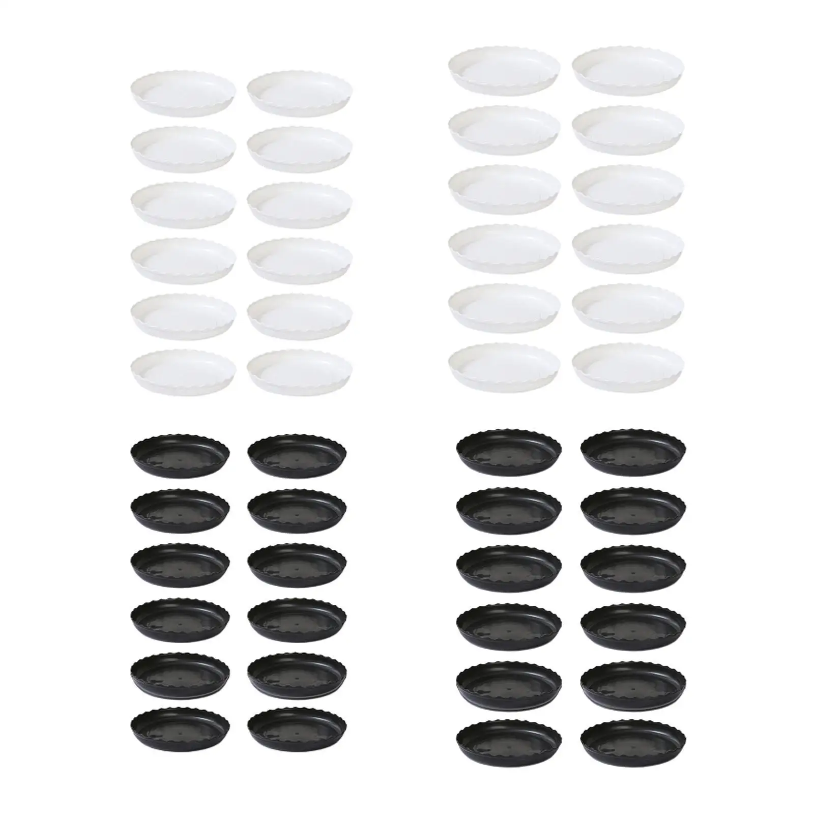 12 Pack Plant Saucer Trays, Heavy Duty Water Catcher Plates for Flower Pots