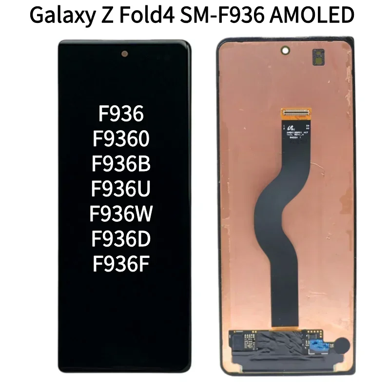 Super AMOLED Z Fold 4 Screen for Samsung Z Fold4 5G F9360 F936B/U Oute LCD Display Touch Screen Assembly with Defect