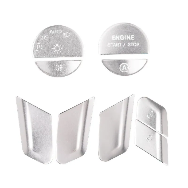 For Mercedes-Benz C E GLC Class W206 W214 X254 2022-2026 Engine Start Stop Buttons Headlight Switch Button Trim Cover Accessory