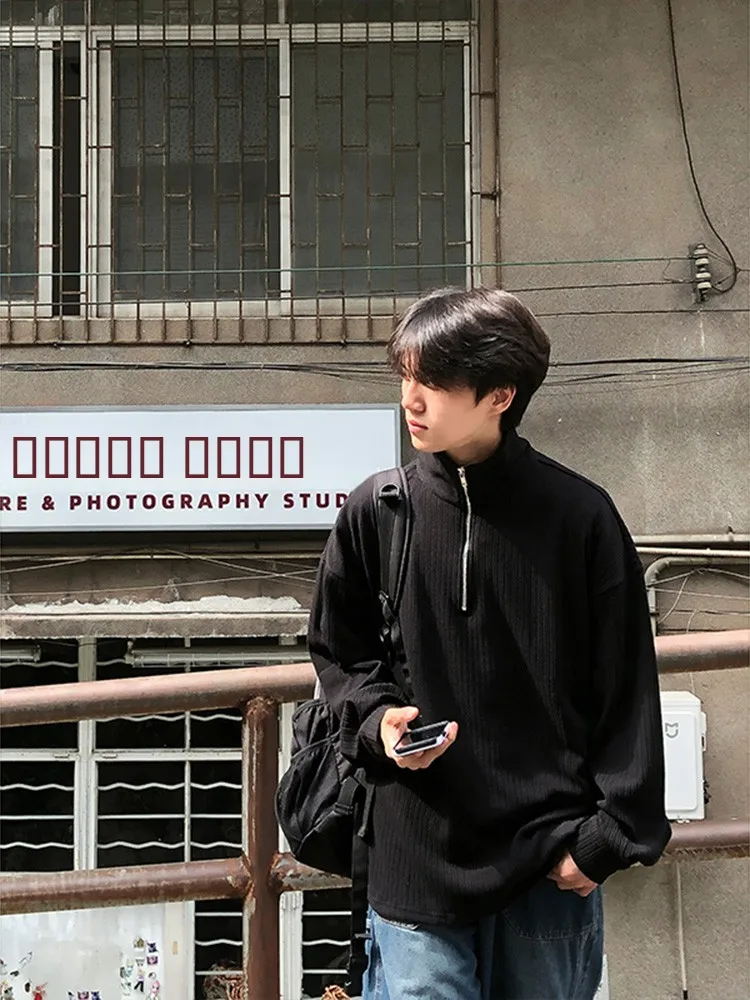 

Cleanfit Premium f Zip Long Sve Hoodie Men's Spring Autumn Trendy Brand Cool Streetwear Jaet American Sle Anti-Wrin...