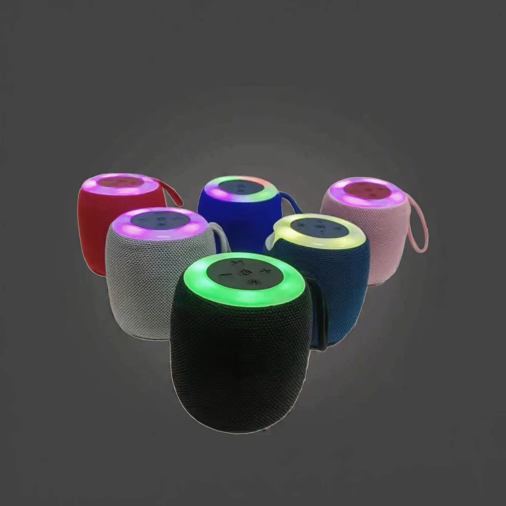 Mini Portable BT HiFi Speaker with RGB LED Lighting 5W Output Power Loud Subwoofer TWS Interconnection for Parties Outdoor Use