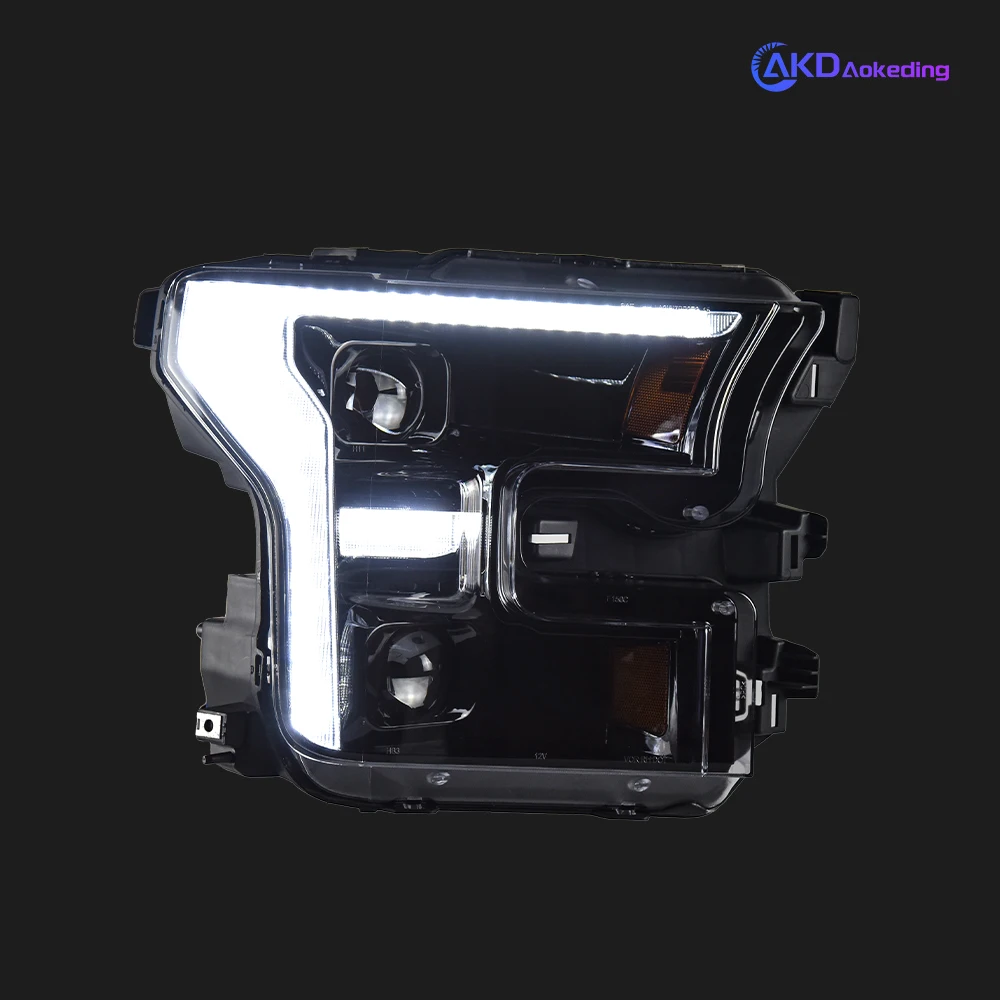 أضواء السيارة لفورد رابتور F150 LED المصباح 2015-2020 F-150 رئيس مصباح Drl العارض عدسة اكسسوارات السيارات