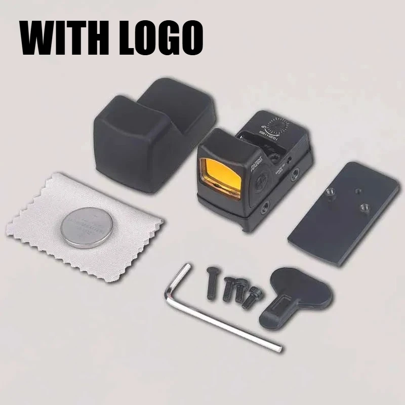 NONE Taktisches Rotpunktvisier aus Metall und Nylon SR RM RM HD RMCC Mini Einstellbares Optikvisier Passend für Glock 17 19 AR15 M4 9