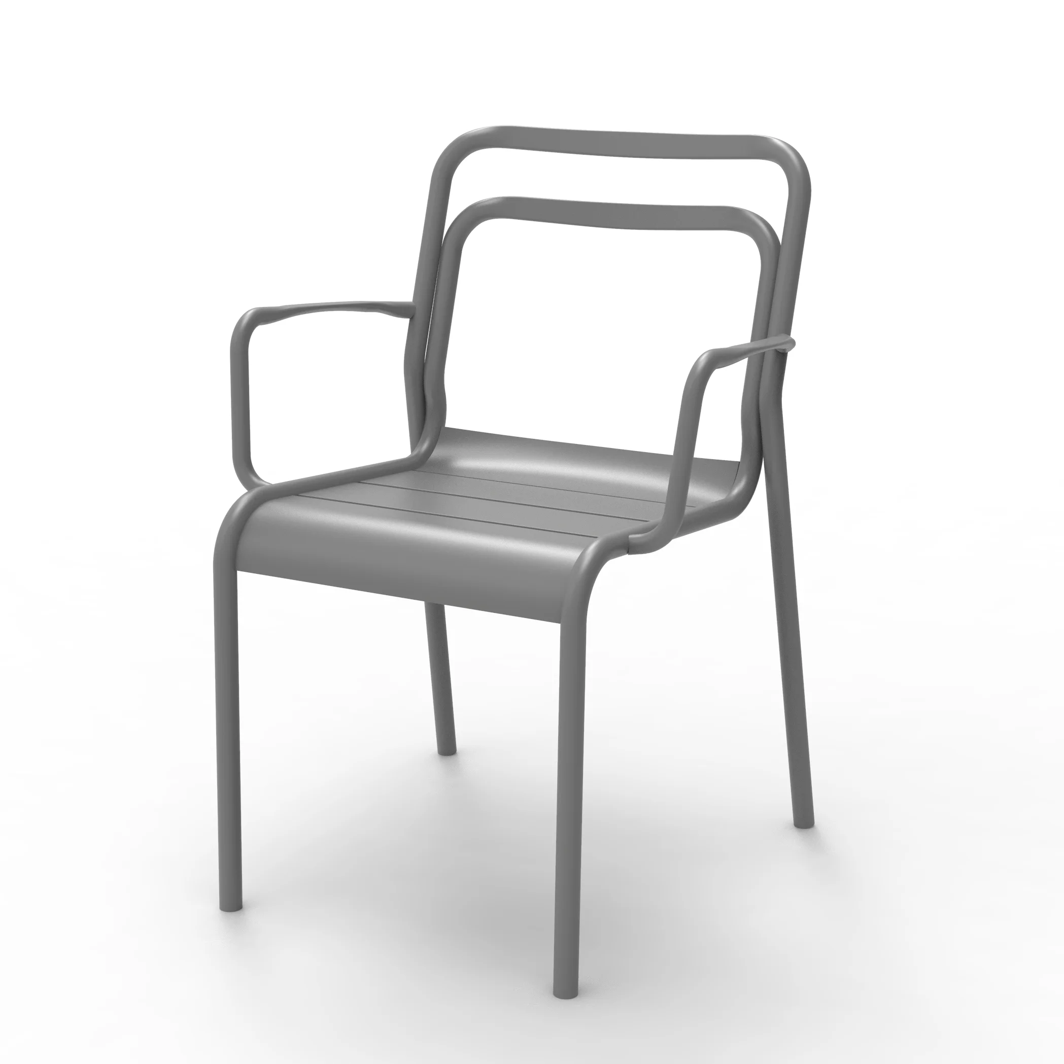 UV Resistant Rope Weave Outdoor Armchair Stackable Lightweight Aluminum Balcony Patio Dining Chair