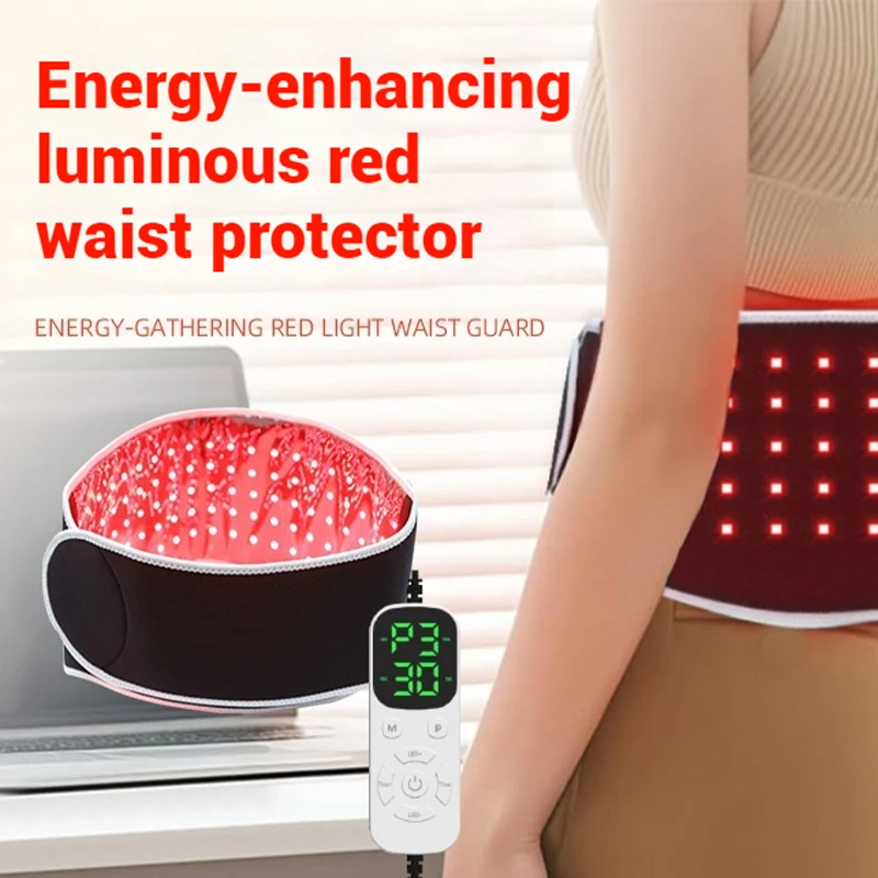 Rotlichttherapiegürtel – für Lendenwirbelbeschwerden, tragbarer 660/850 nm Infrarot-Lichttherapie-Massagegürtel
