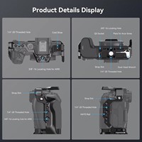 SmallRig 4212 R8 Camera Cage for Canon EOS R8 with Arca Swiss Quick-Release Plate for DJI Gimbal Tripod w 1/4\