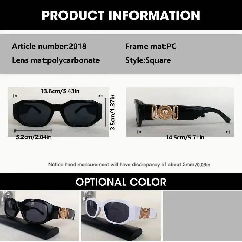 أزياء صغيرة مستطيل النظارات الشمسية الرجال النساء العلامة التجارية تصميم شخصية مربع ظلال شعبية نظارات شمسية UV400 نظارات السفر