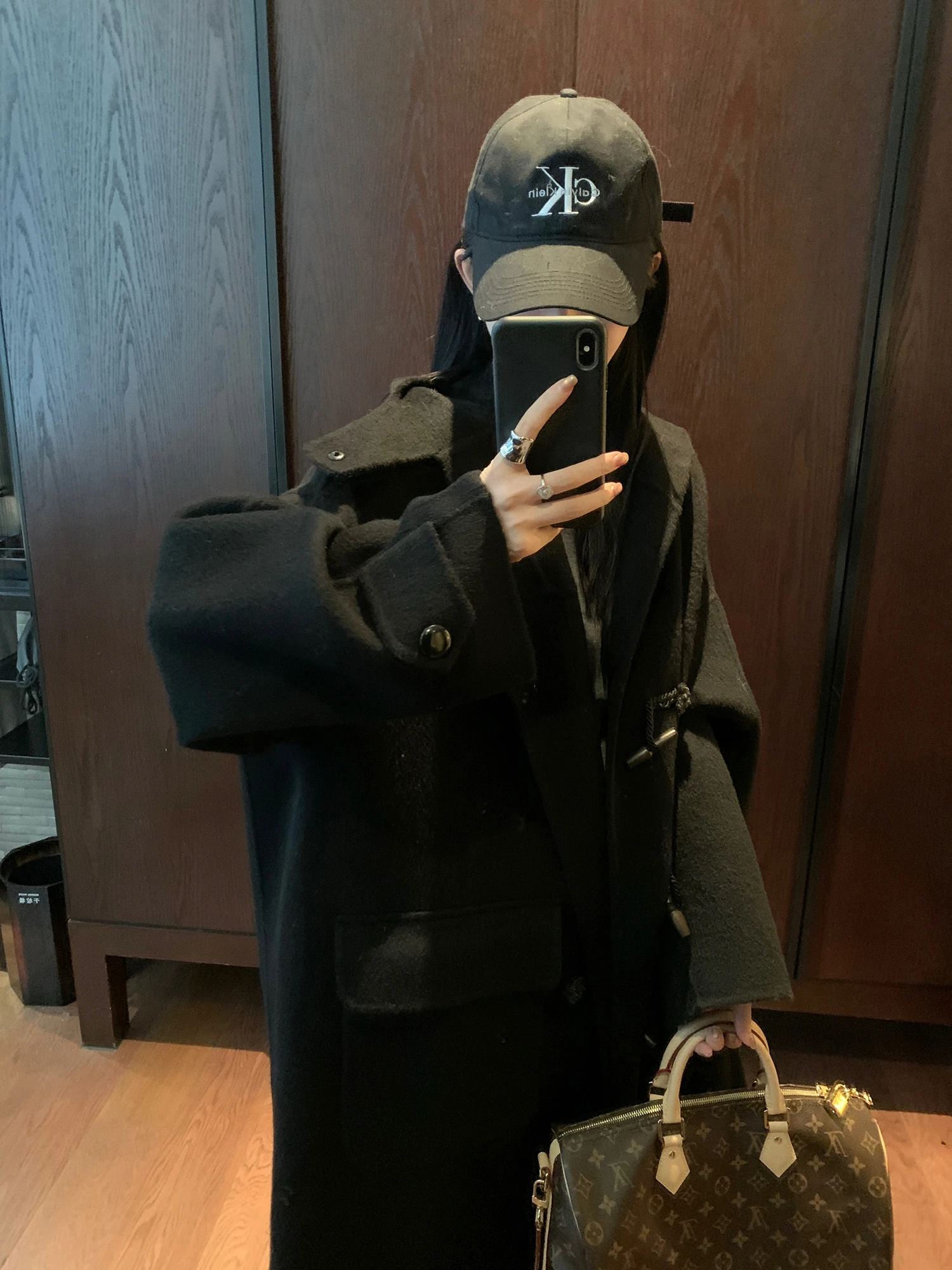 

Пальто из перуанской альпаки 00 с капюшоном и пуговицами из рога, классическое, с длинными рукавами, утепленное, корейская версия для женщин