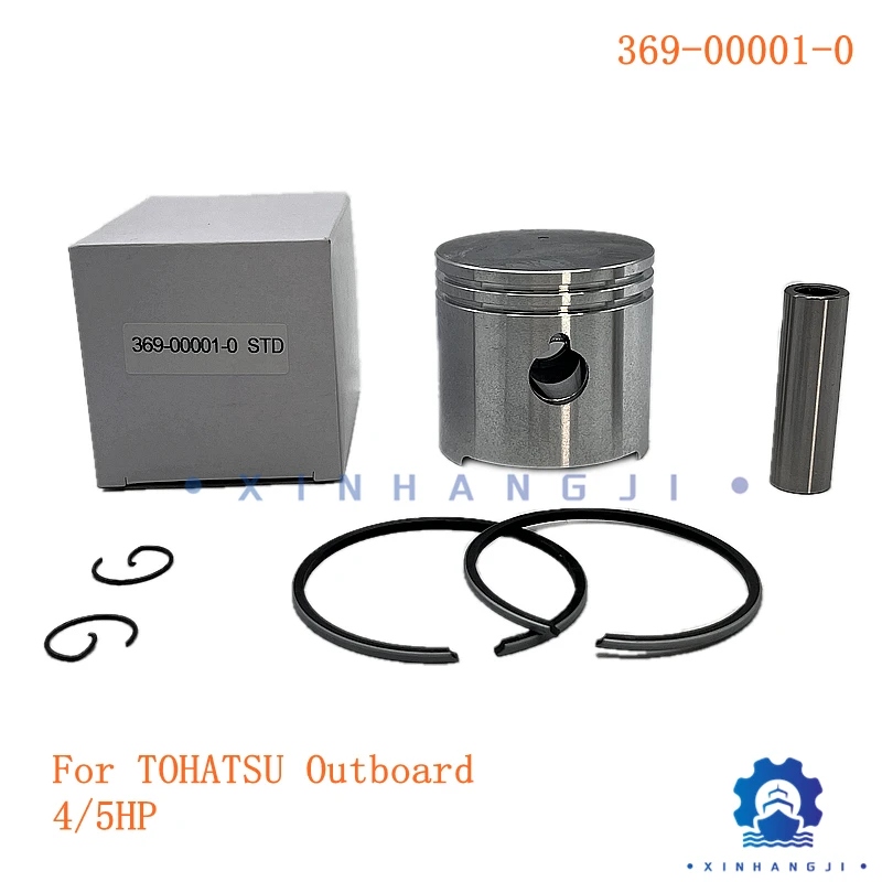 

369-00001-0 Piston Kit (Standard) For TOHATSU Outboard 2-stroke 4/5HP 369-00001-1 369-00001 Diameter 55MM Boat accessories