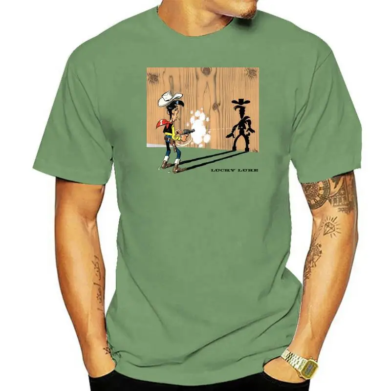 2XL 3XL T-shirt Summer Style Men M L XL Lucky Luke Tee Jolly Jumper Cowboy Cotton Tee women tshirt Comics Series S