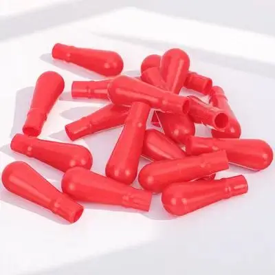 50 unidades de bombillas de goma de vidrio para botellas de laboratorio, puntas de pipeta duraderas, herramienta de transferencia de líquidos, tapas de bombilla para cuentagotas, tapas de cuentagotas para pipeta