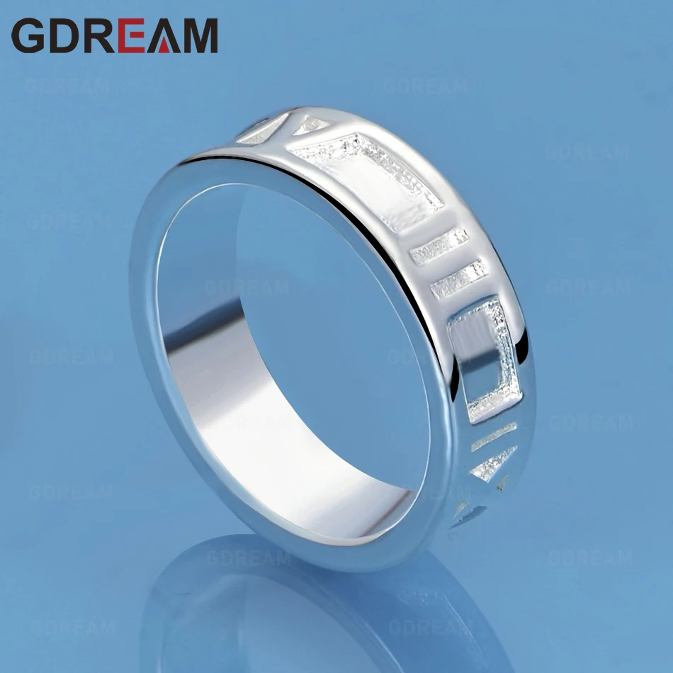 

GDREAM 925 Sterling Silver Roman Numeral Ring For Women, Commuter Accessories, Christmas Gift Jewelry