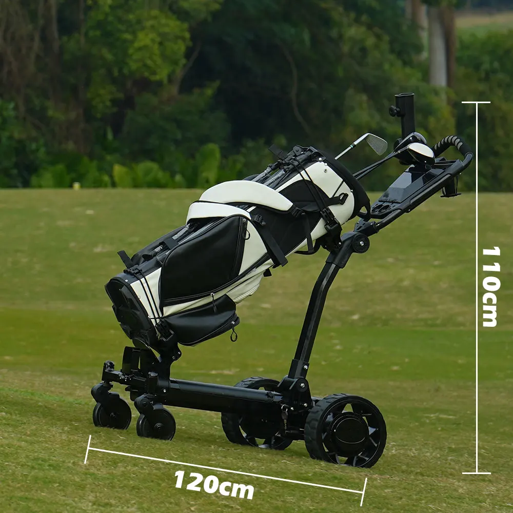Eswing Professional Remote Control Electric Golf Trolley with Follow Me Function 4 Wheel Foldable Motorized Golf Trolley