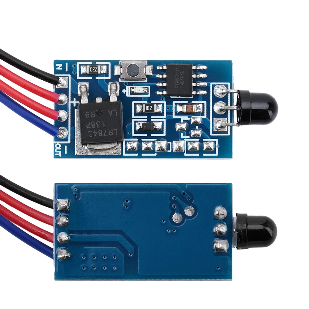 DC2.5V-5V/DC5V-24V Sleutelschakelaar Infrarood Afstandsbediening Ontvangende Module Leren Type Code Afstandsbediening Transmissie Ontvanger