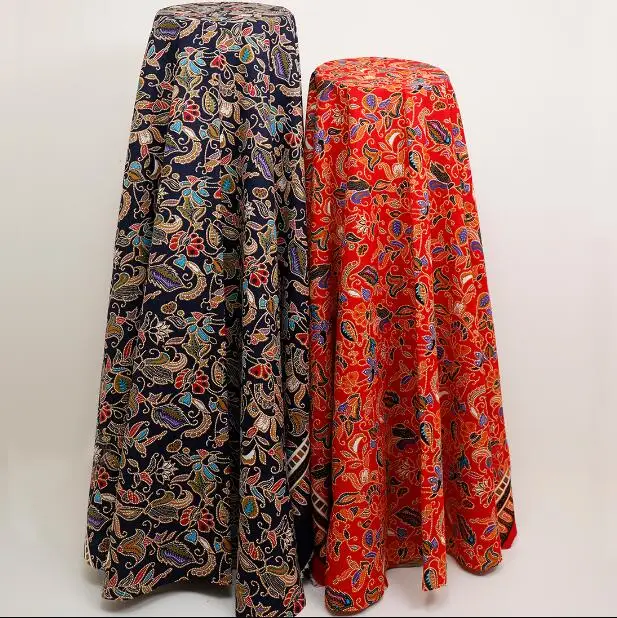 

Malaysian Women Dress Apparel Fabrics Printing Nyonya Southeast Asia 200*140cm Sarong Ethnic Spring