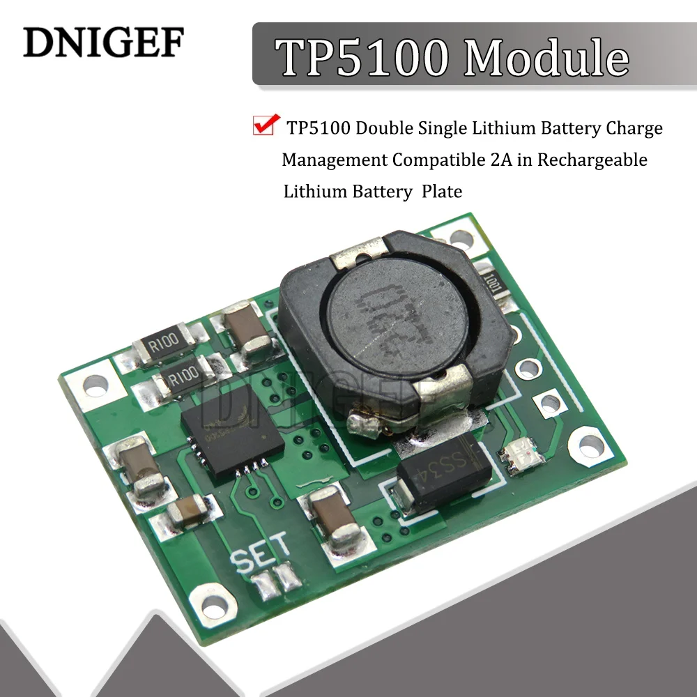 10PCS TP5100 Double Single Lithium Battery Charge Management Compatible 2A in Rechargeable Lithium Battery  Plate