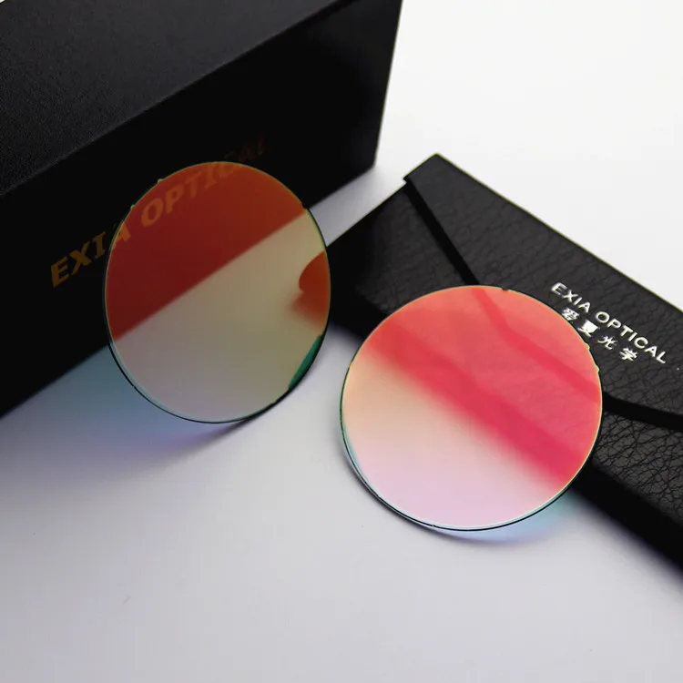 EXIA A33 Flat Flash Mirror Pink Lenses UV400 Sunglass Lens UV400 CR39 Resin Lens Light Color