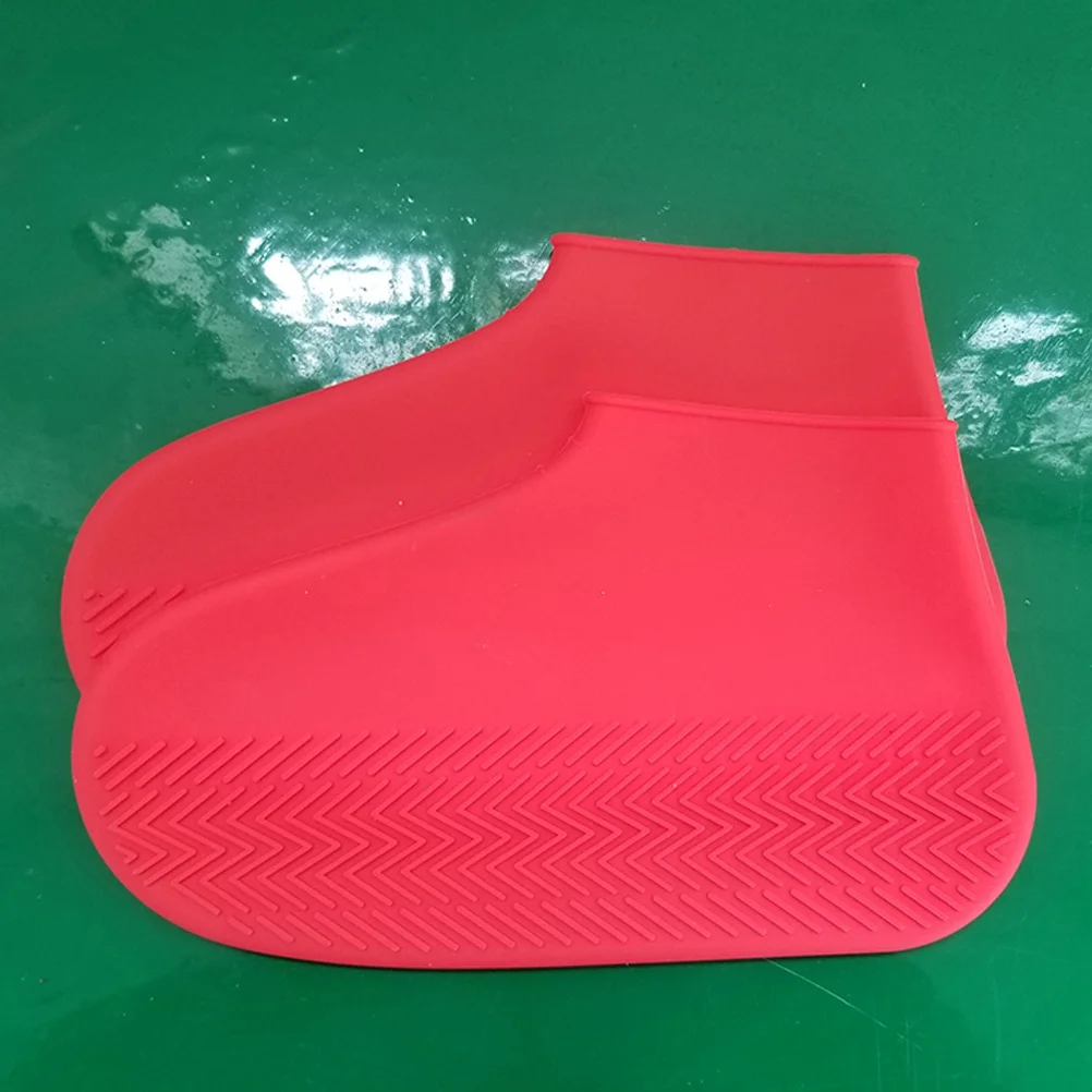 

Silicone Shoes Covers Red M Durable Waterproof Slip-Resistant Shoes Protector Anti-Skid Overshoes for Camping Fishing Travel