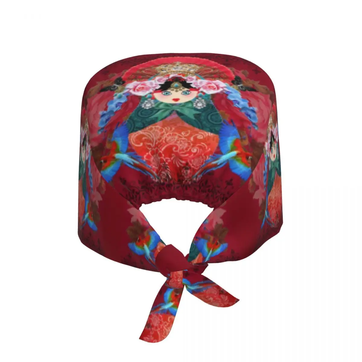 Custom Russian Doll Matryoshka Medical Staff Scrubs Hat Women Men Babushka Flower Art For Chef Hat Scrub Caps