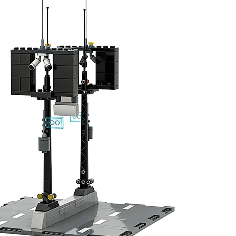 198 ชิ้น บิลบอร์ดแบบโมดูลาร์สำเร็จรูป MOC ปรับแต่งได้ บล็อกตัวต่อแบบโมดูลาร์ ของเล่นเทคโนโลยี DIY สำหรับเด็กผู้ชาย ของขวัญคริสต์มาส