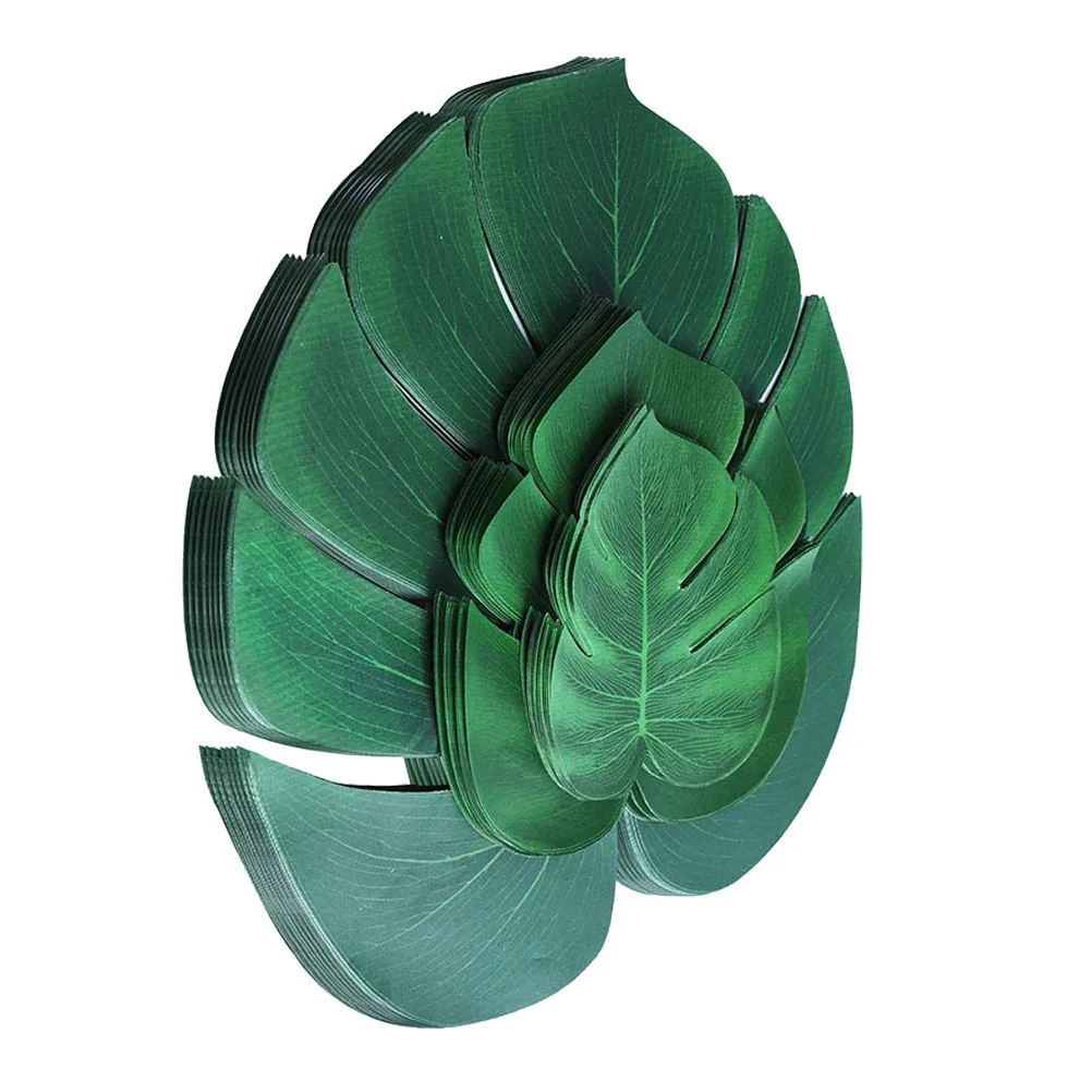 

100 Pcs Artificial Monstera Leaf Decor Premium Quality Home Bar Restaurant Table Place Mat Simulation Leaf Aesthetic Room Decor