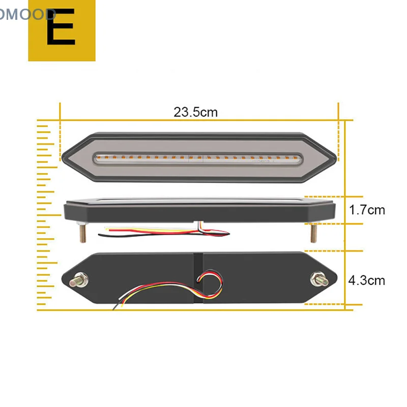 3 في 1 100 LED السيارات شاحنة مقطورة ضوء إضاءة مقاومة للماء الفرامل الذيل ضوء ثلاثية الأبعاد تدفق مصباح إشارة مصباح