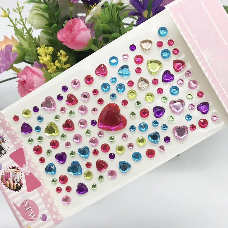 

New Stickers On The Face Rhinestone Makeup Bright Face Art Sticker Children's Temporary Tattoo Rhinestone For Strasse Makeup
