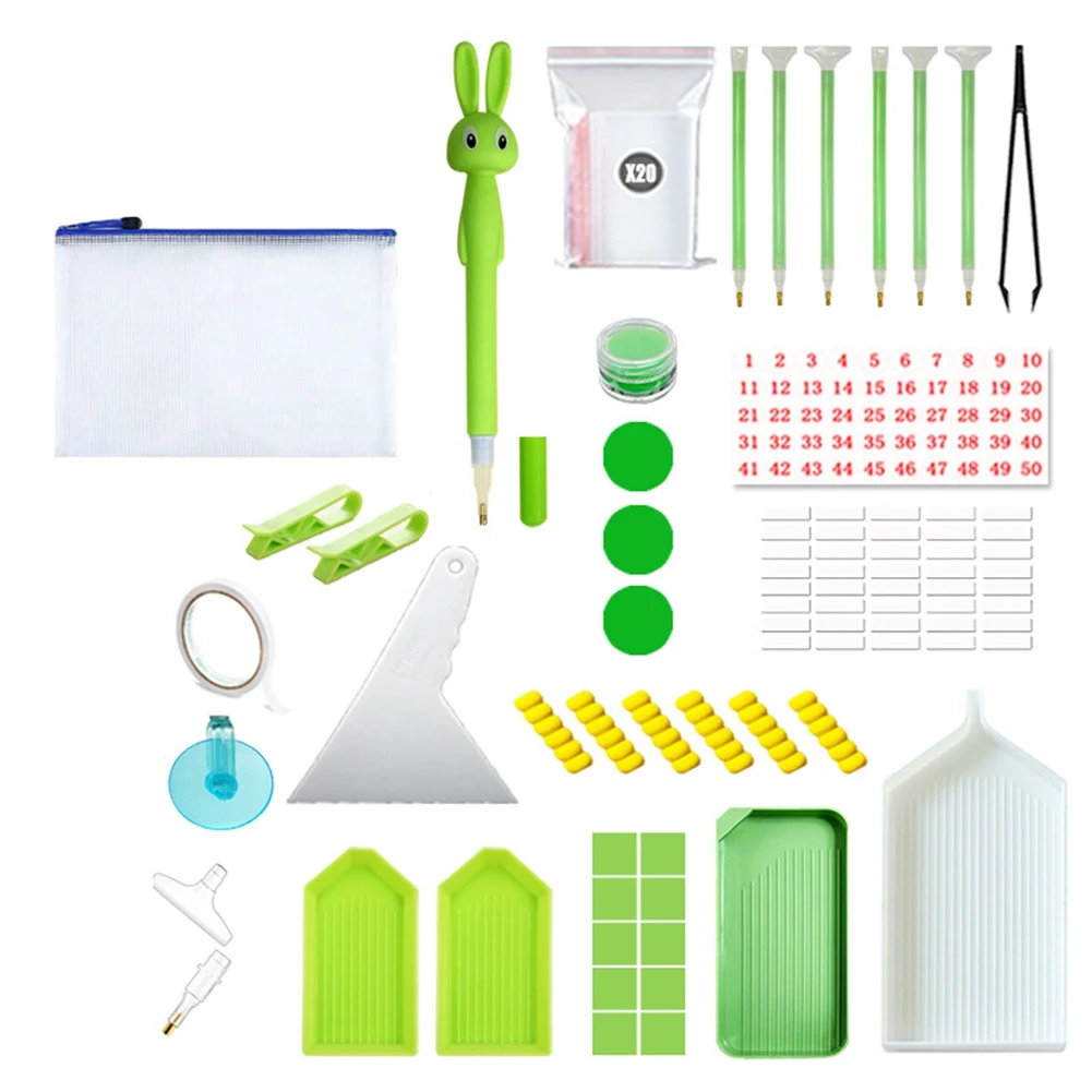 DIY Painting New Diamond Point Pen Quick Pasting Tool Set Green