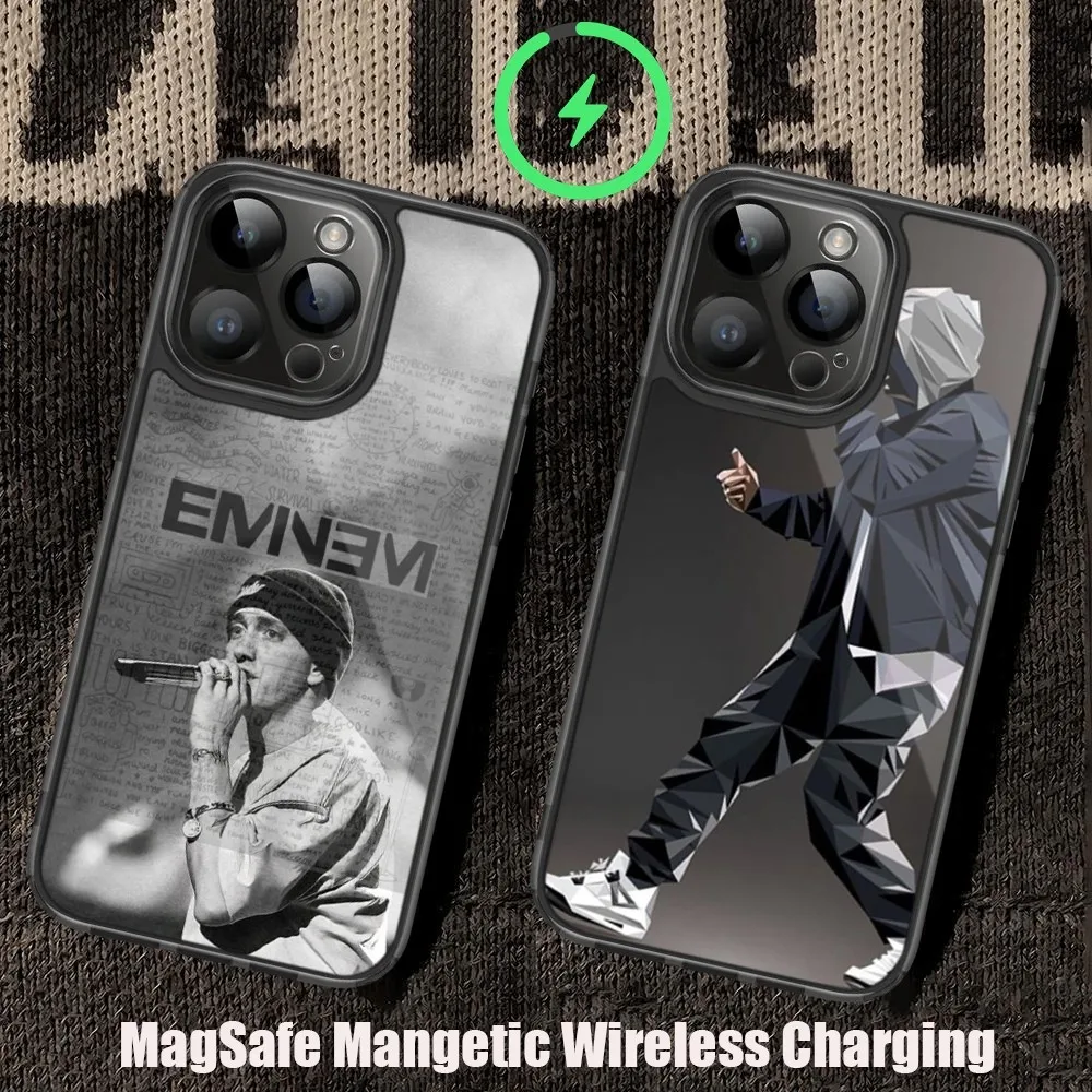 Rapper E-Eminem Phone Case For iPhone 11 12 13 14 15 Pro Max Plus Mini Magsafe Magnetic Wireless Charging Shell