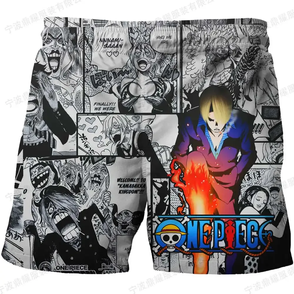 One Piece Shorts Luffy Cosplay Costume Boys Shorts Kids Clothes Children\'s Short Pants Baby Boy Clothing Summer Beach Shorts