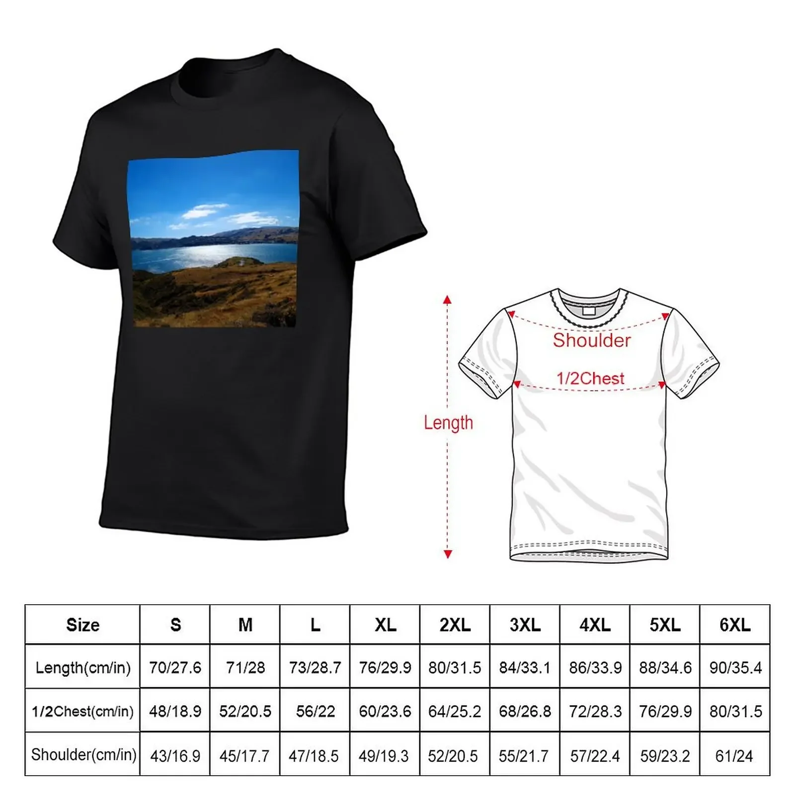 Porirua Harbour Entrance T-Shirt cotton graphic tees custom t shirt for a boy tshirts for men