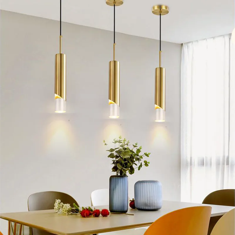 

LED Pendant Light Living Room Dining Room Restaurant Bedroom Bedside Modern Home Decoration Suspension Lamp Gold