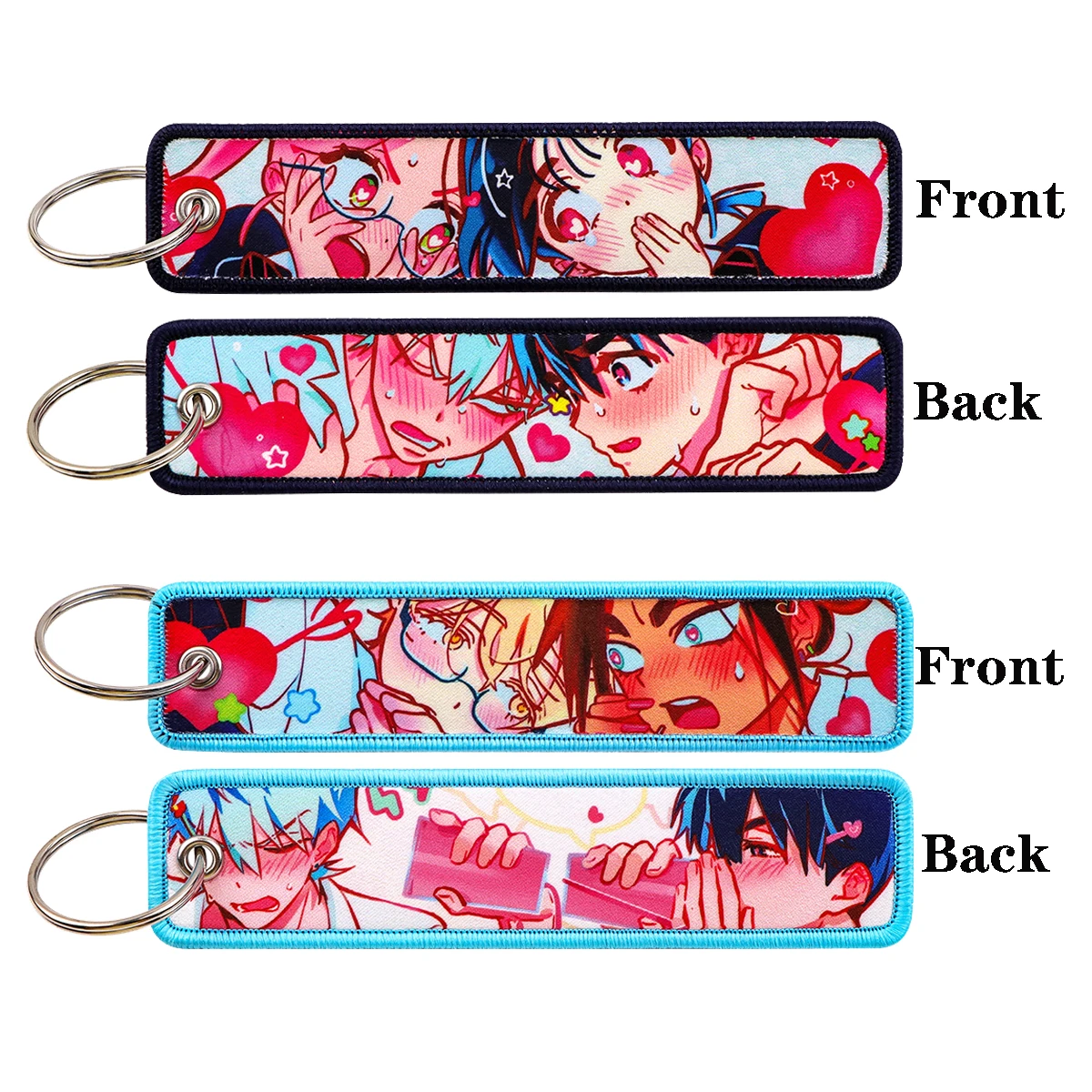 

Anime Movie Characters Embroidery Keyring Key Tag For Cars Backpack Chaveiro Keychain Fashion Gifts for Men Women Accessories