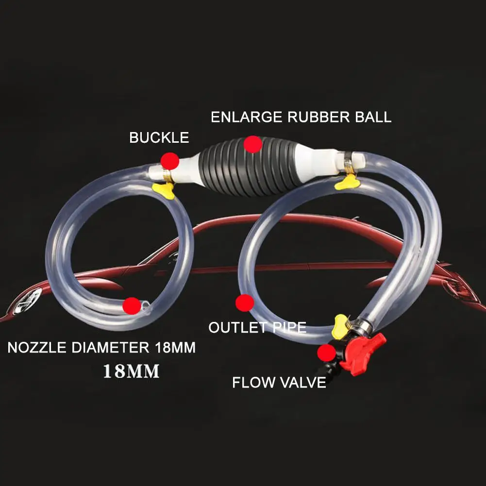 2M PVC Handy Manual Gas Oil Pump Car Fuel Pump Hand Straw Pump Durable For Liquid Gasoline Tuning Fuel Gasoline Diesel Pump