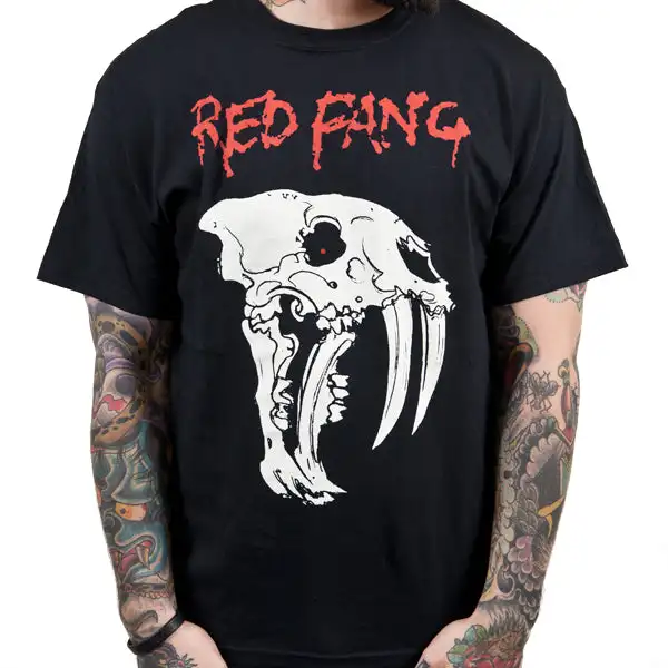 Hot Red Fang Band Graphic Cotton T-shirt Unisex Summer Short Sleeve Fashion Brand Tee Luxury Casual Vintage Tees