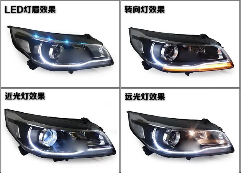 Car Styling for chevrolet Malibu Headlight 2012 2013 2014 2015year DRL Bi Xenon Lens HI LO Parking HID Fog Lamp Taillight LED