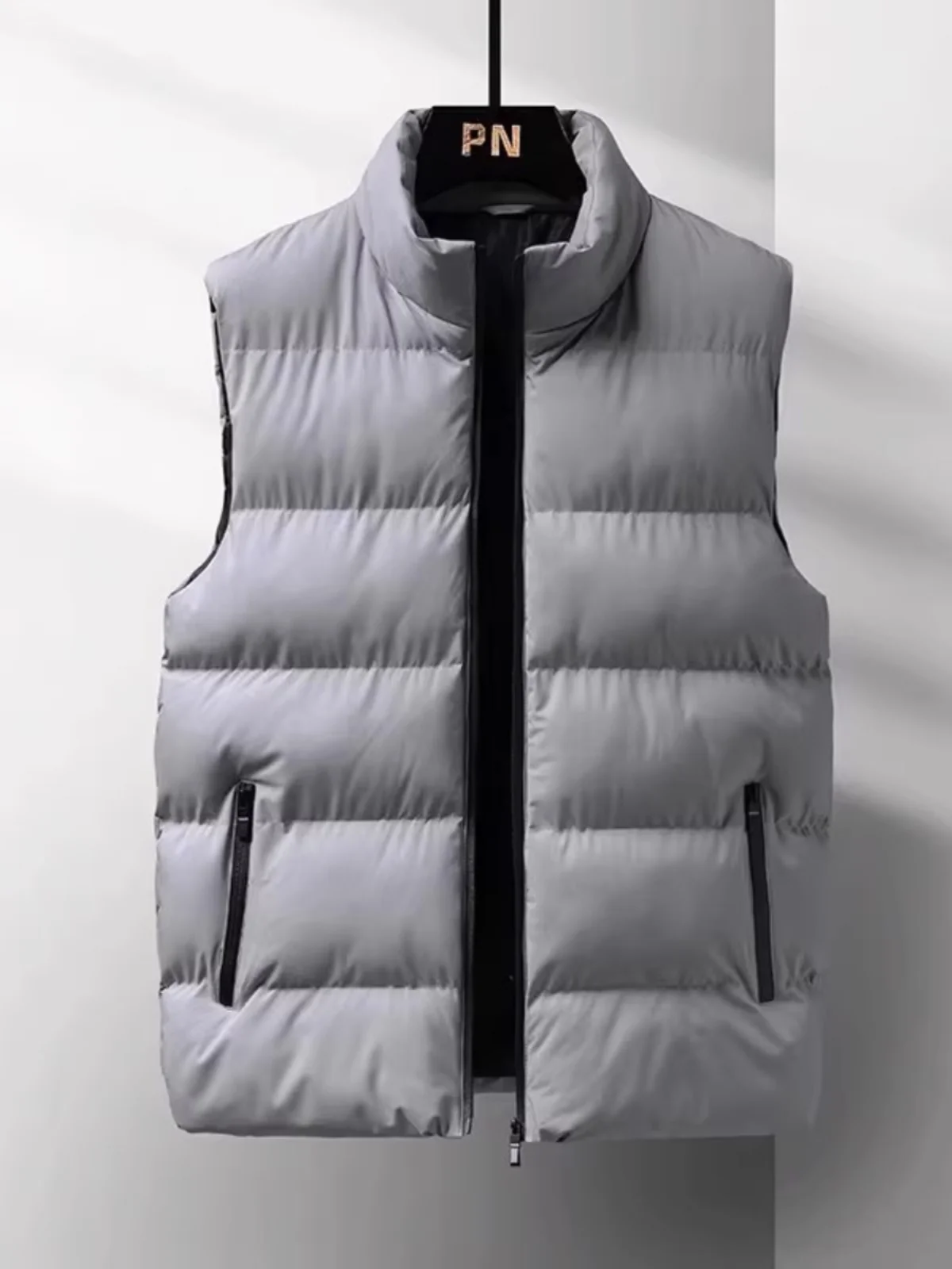 

Winter Thiened Casual Japanese Sle Workwear Stand Collar down Vest Loose Fit Warm Versatile Men's Top Youth Trend