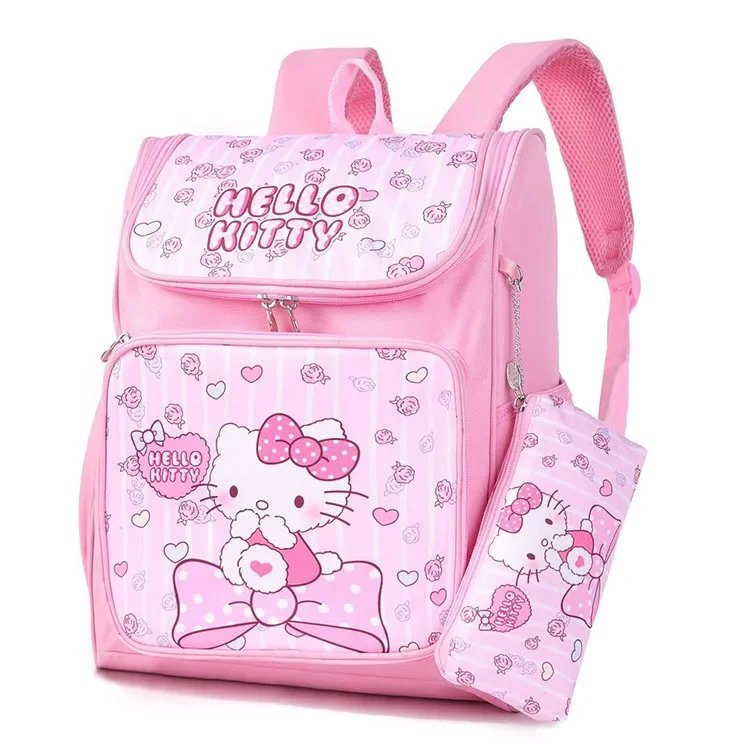 

Cartoon Oxford cloth to reduce the burden of ultra-light primary school schoolbags, daily all-match Kulomi white backpack, free