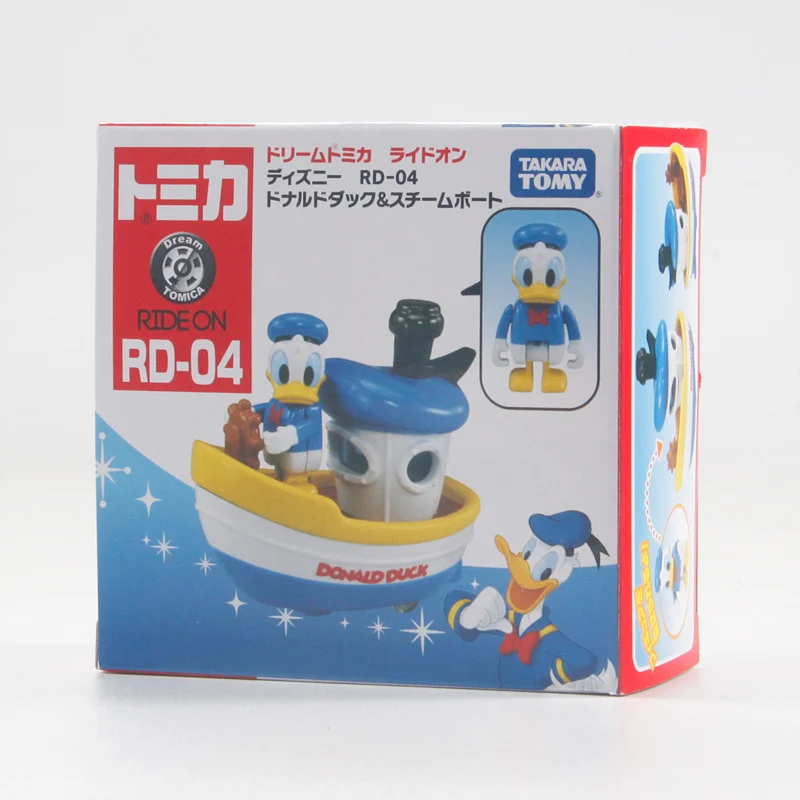 TAKARA TOMY Tomica Donald Duck Sailing Car RD-04 Mini Die-cast Alloy Car Model Children's Toys Boys Girls Christmas Gift