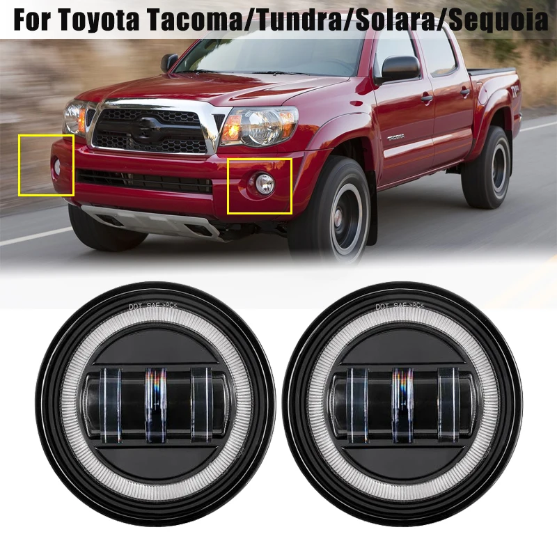 

LED Fog Lights with Daytime Running Light DRL For Toyota Tacoma 2005-2011/Tundra 2007-2013/Solara 2004-2006/Sequoia 2008-2015