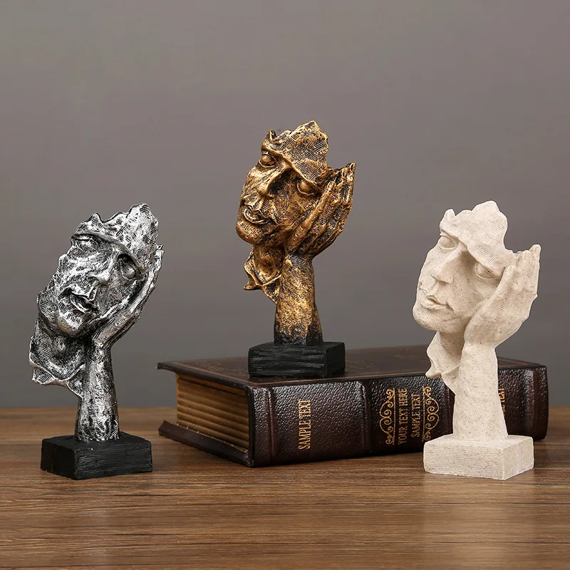 

Nordic Silence is Golden Abstract Figure Resin Ornament Home Decor Nail Salon Model Room Craft Soft Decoration