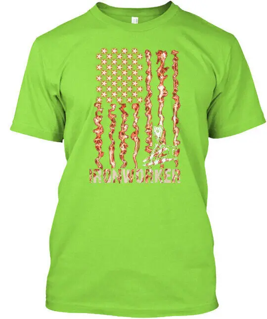 Us Flag Ironworker - T-Shirt Tees High Quality 100%Cotton Short Sleeve