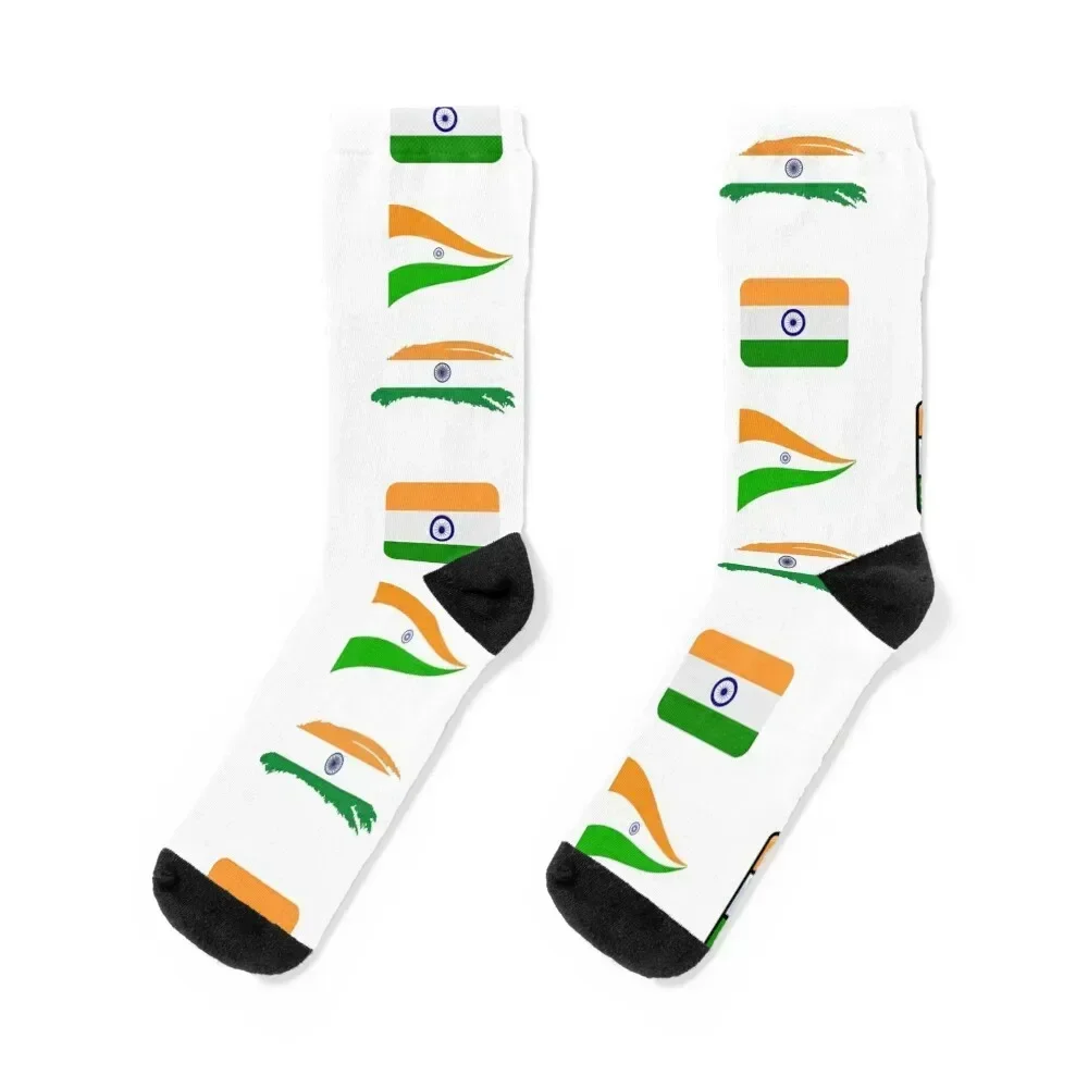 Indian Flags ; India Socks Stockings man Crossfit sports and leisure crazy Socks Men's Women's