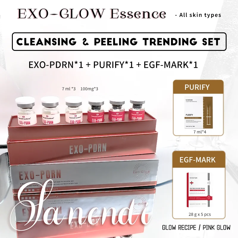 Sanendi Exo الوردي توهج الكورية PDRN السلمون DNA مصل جوهر للنساء مكافحة الشيخوخة تنشيط الجلد ترطيب اشراق Moistu