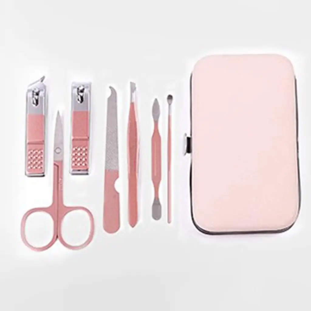 7 Piece Stainless Steel Cuticle And Nail Care Set for Men And Women