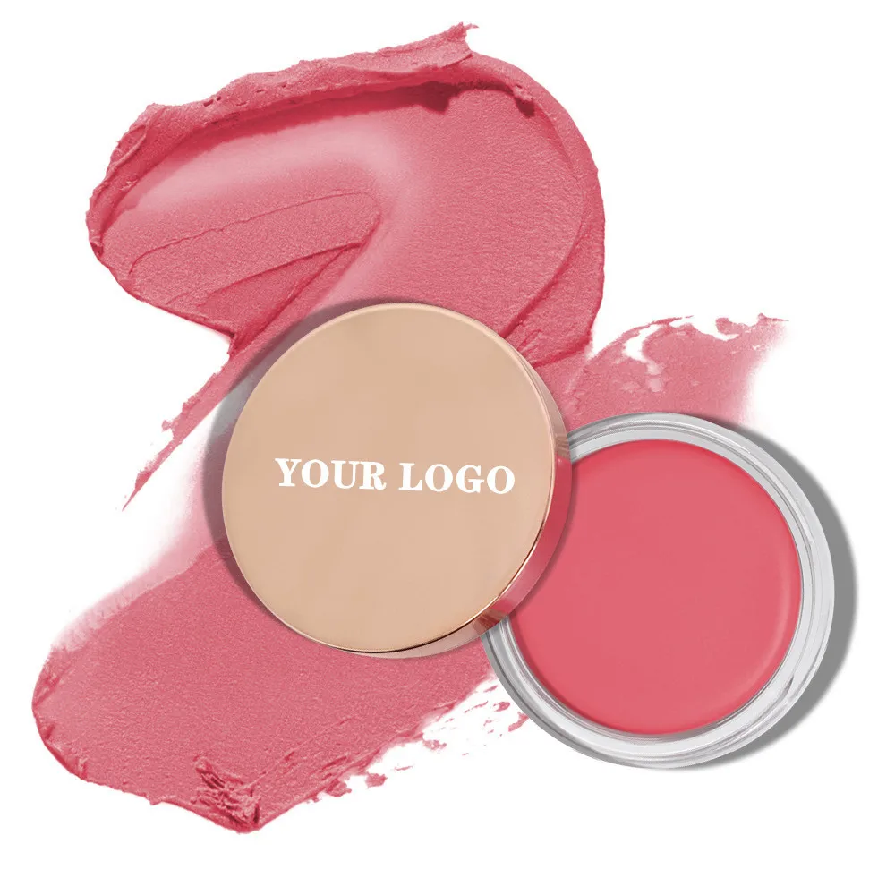 Cream Blush Private Label Blusher Rose Pink Lightweight Cruelty Free Face Makeup Cosmetics Waterproof Blushes Wholesale 10pcs