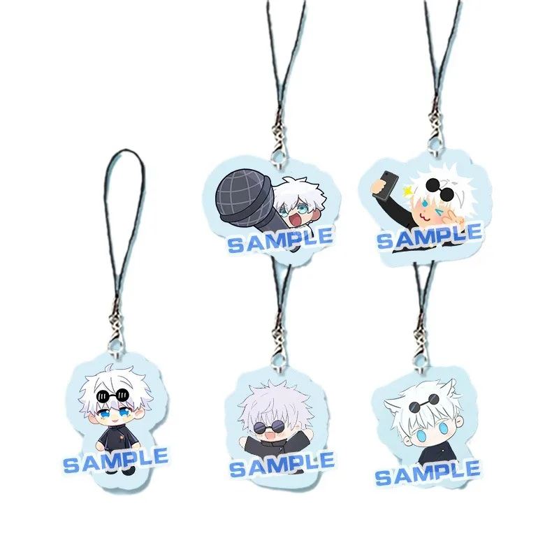 

Cute Gojo Satoru Anime Phone Lanyard Keychain Jujutsu Kaisen Accessories Backpack Charm Gift For Fans High Quality Cosplay