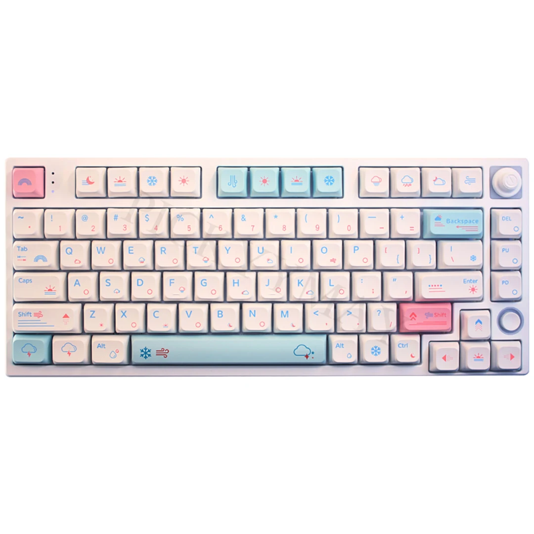 

Design 135 Key PBT Keycap DYE-SUB XDA Profile Cute Key Cap Minimalist Colorful Keycaps For Mechanical Keyboard